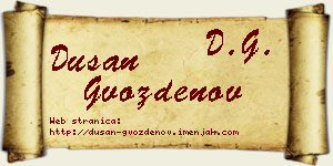 Dušan Gvozdenov vizit kartica